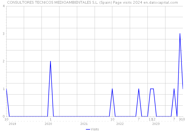 CONSULTORES TECNICOS MEDIOAMBIENTALES S.L. (Spain) Page visits 2024 