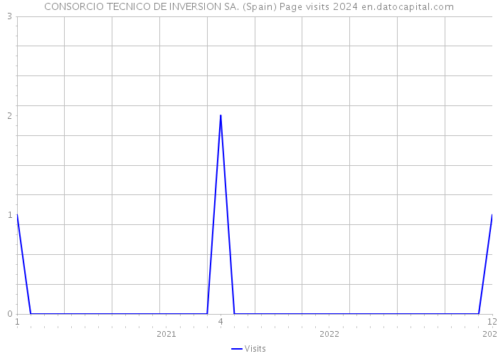 CONSORCIO TECNICO DE INVERSION SA. (Spain) Page visits 2024 