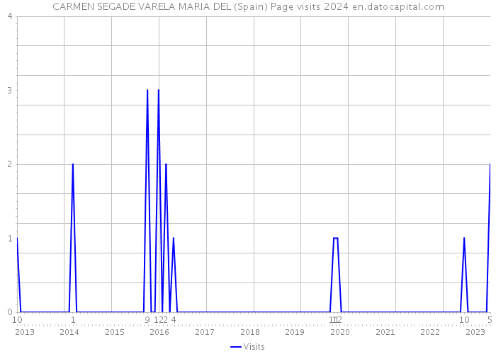 CARMEN SEGADE VARELA MARIA DEL (Spain) Page visits 2024 