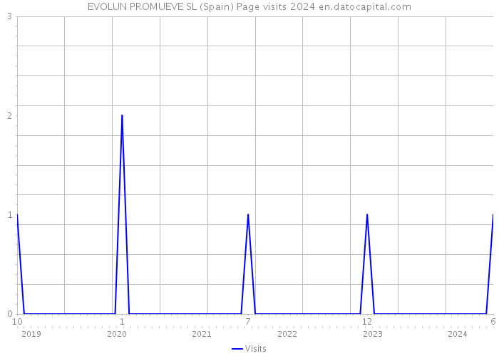 EVOLUN PROMUEVE SL (Spain) Page visits 2024 