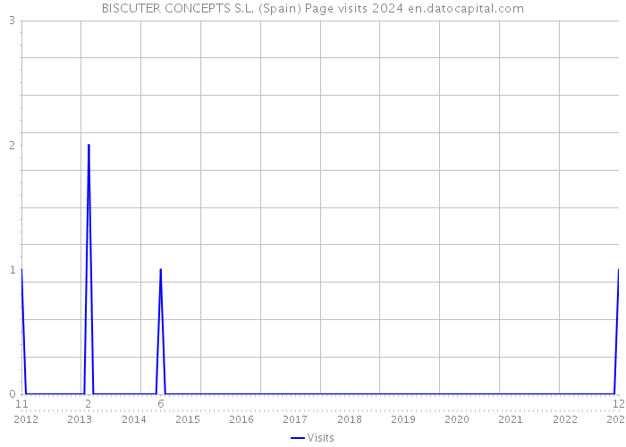 BISCUTER CONCEPTS S.L. (Spain) Page visits 2024 