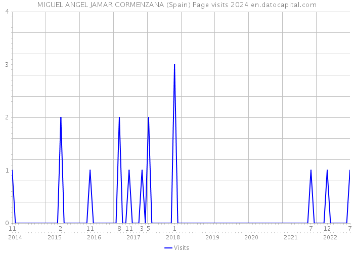 MIGUEL ANGEL JAMAR CORMENZANA (Spain) Page visits 2024 