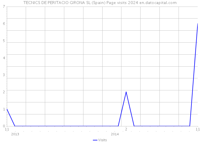 TECNICS DE PERITACIO GIRONA SL (Spain) Page visits 2024 