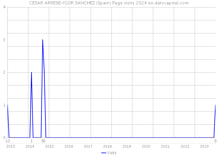 CESAR ARRESE-IGOR SANCHEZ (Spain) Page visits 2024 