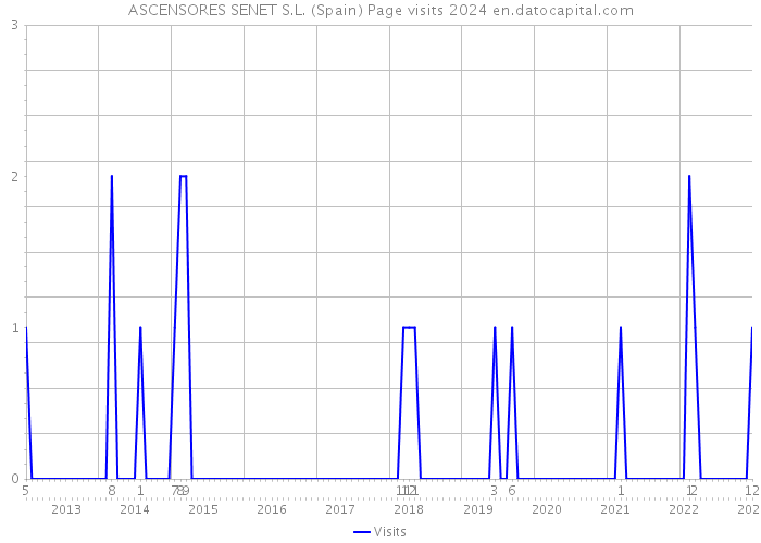 ASCENSORES SENET S.L. (Spain) Page visits 2024 
