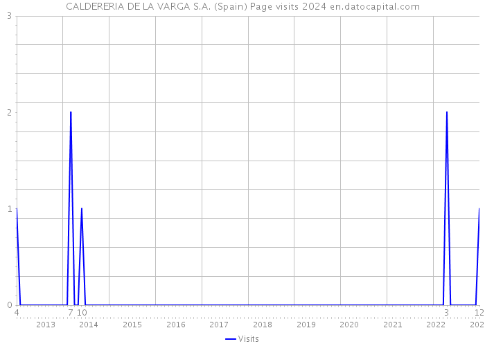 CALDERERIA DE LA VARGA S.A. (Spain) Page visits 2024 
