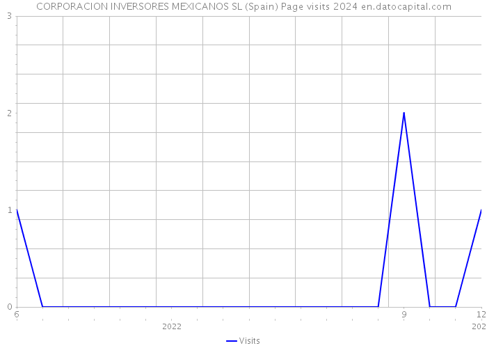 CORPORACION INVERSORES MEXICANOS SL (Spain) Page visits 2024 