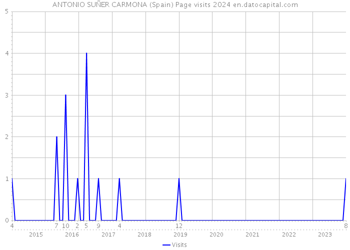 ANTONIO SUÑER CARMONA (Spain) Page visits 2024 