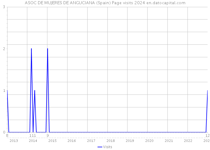 ASOC DE MUJERES DE ANGUCIANA (Spain) Page visits 2024 