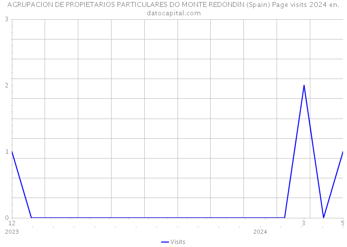AGRUPACION DE PROPIETARIOS PARTICULARES DO MONTE REDONDIN (Spain) Page visits 2024 