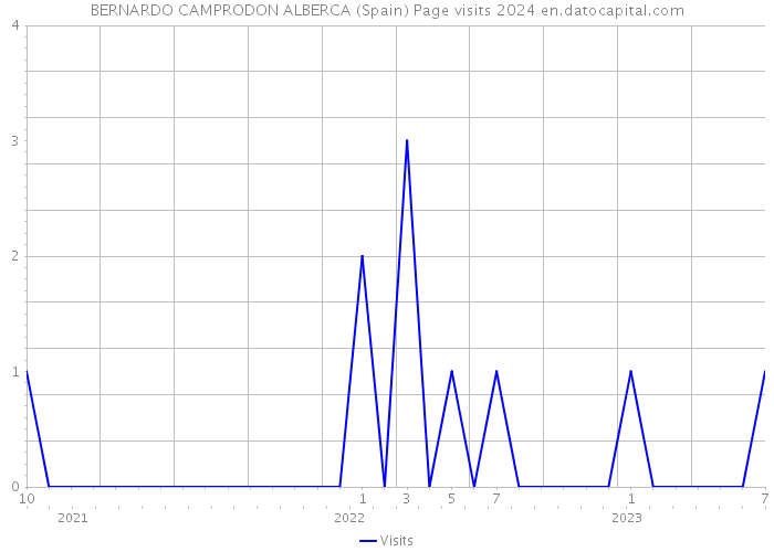 BERNARDO CAMPRODON ALBERCA (Spain) Page visits 2024 