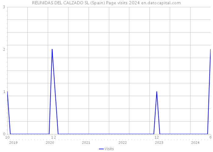 REUNIDAS DEL CALZADO SL (Spain) Page visits 2024 