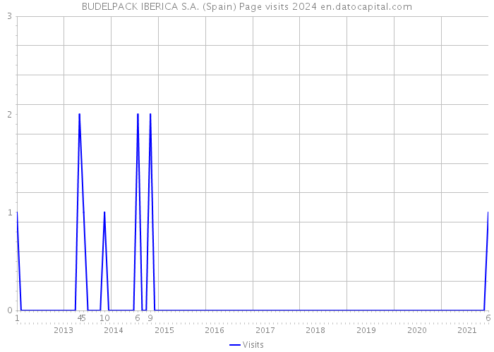 BUDELPACK IBERICA S.A. (Spain) Page visits 2024 