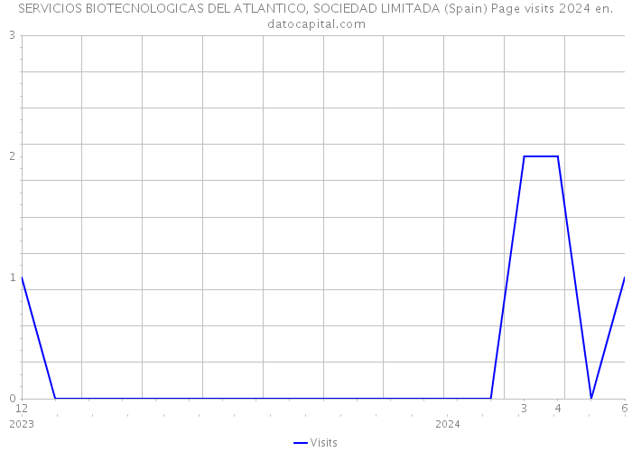 SERVICIOS BIOTECNOLOGICAS DEL ATLANTICO, SOCIEDAD LIMITADA (Spain) Page visits 2024 