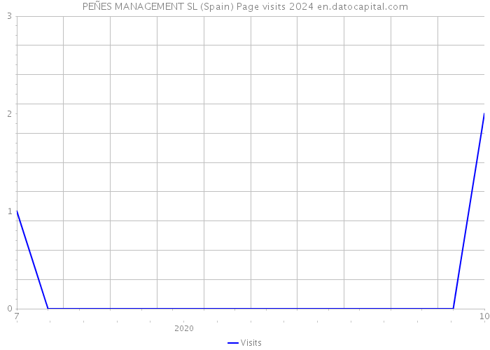 PEÑES MANAGEMENT SL (Spain) Page visits 2024 