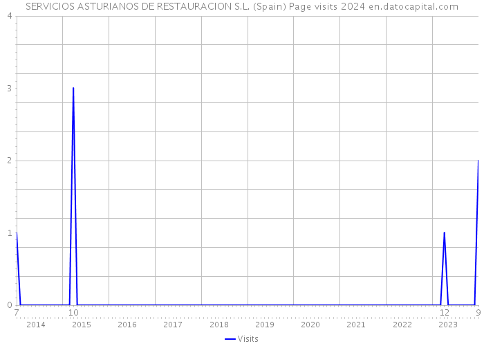 SERVICIOS ASTURIANOS DE RESTAURACION S.L. (Spain) Page visits 2024 