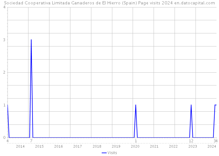 Sociedad Cooperativa Limitada Ganaderos de El Hierro (Spain) Page visits 2024 