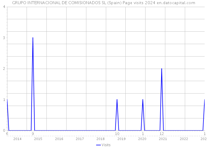 GRUPO INTERNACIONAL DE COMISIONADOS SL (Spain) Page visits 2024 