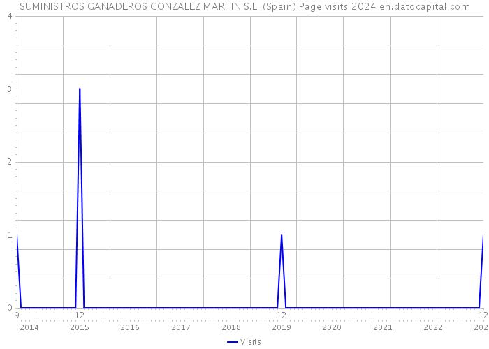 SUMINISTROS GANADEROS GONZALEZ MARTIN S.L. (Spain) Page visits 2024 