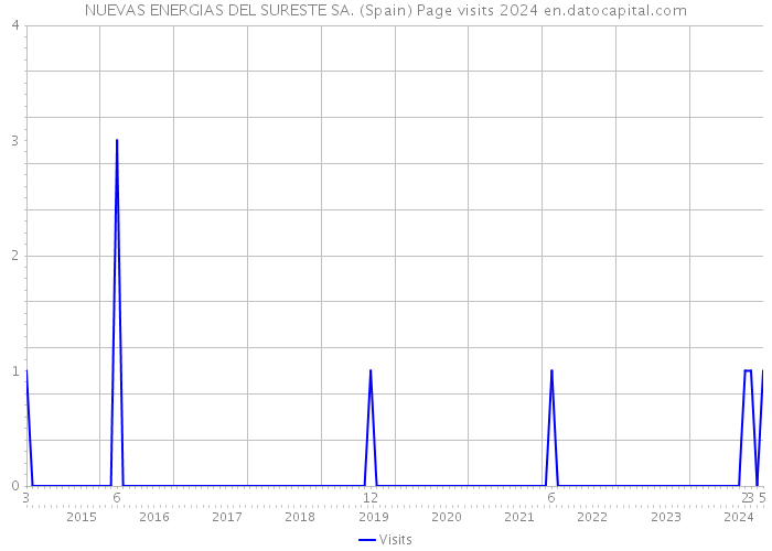NUEVAS ENERGIAS DEL SURESTE SA. (Spain) Page visits 2024 