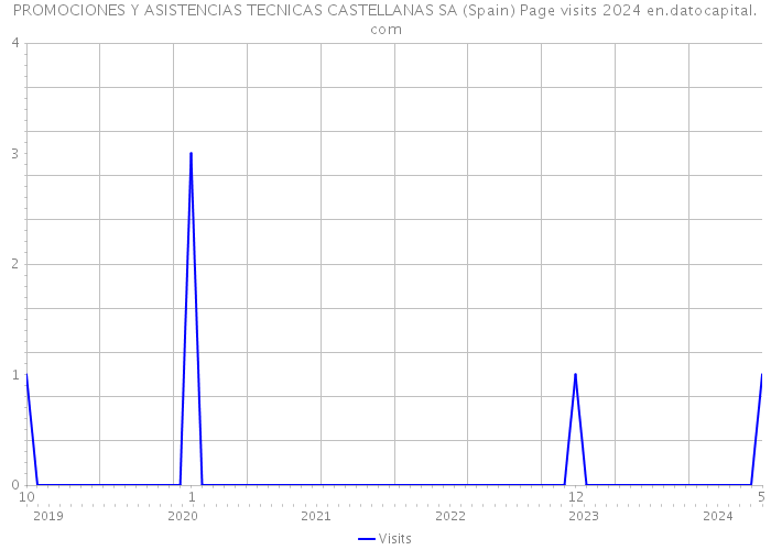 PROMOCIONES Y ASISTENCIAS TECNICAS CASTELLANAS SA (Spain) Page visits 2024 