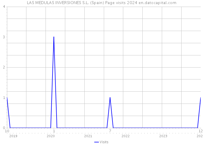 LAS MEDULAS INVERSIONES S.L. (Spain) Page visits 2024 