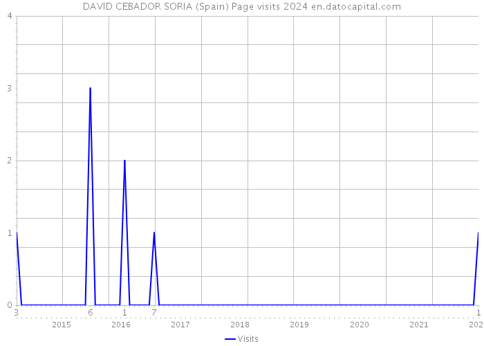 DAVID CEBADOR SORIA (Spain) Page visits 2024 