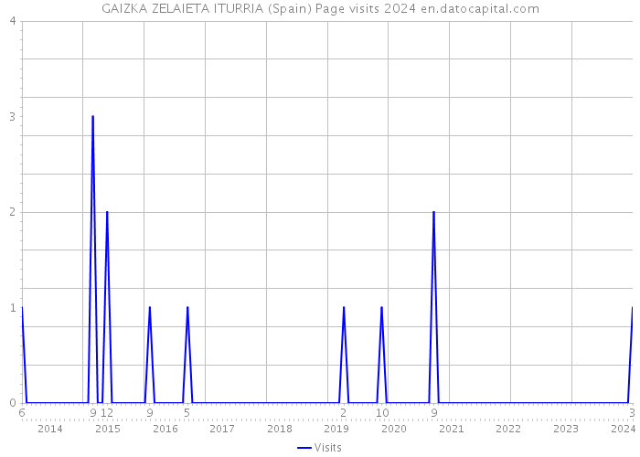 GAIZKA ZELAIETA ITURRIA (Spain) Page visits 2024 