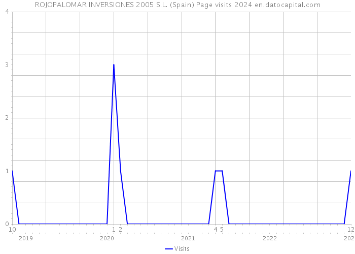ROJOPALOMAR INVERSIONES 2005 S.L. (Spain) Page visits 2024 