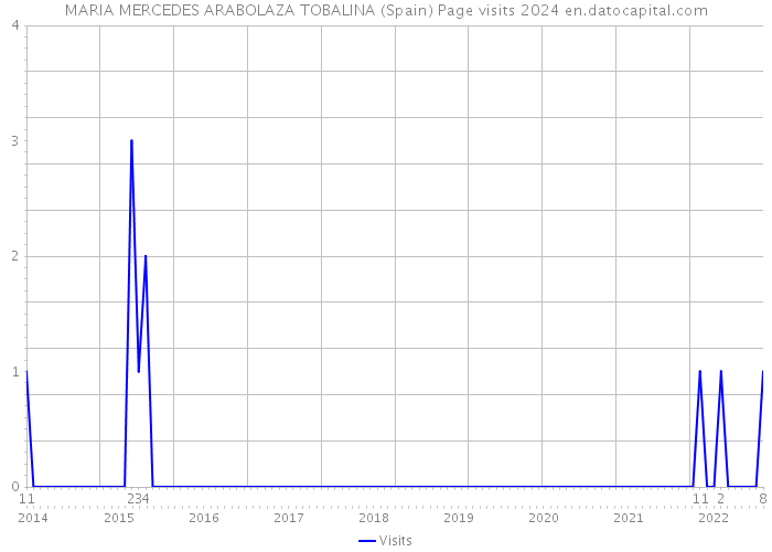 MARIA MERCEDES ARABOLAZA TOBALINA (Spain) Page visits 2024 