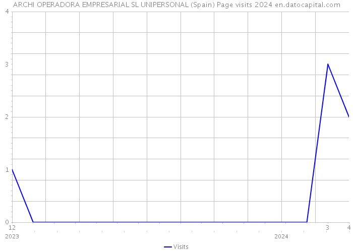 ARCHI OPERADORA EMPRESARIAL SL UNIPERSONAL (Spain) Page visits 2024 