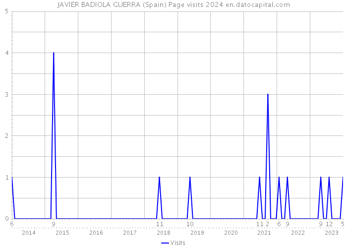 JAVIER BADIOLA GUERRA (Spain) Page visits 2024 