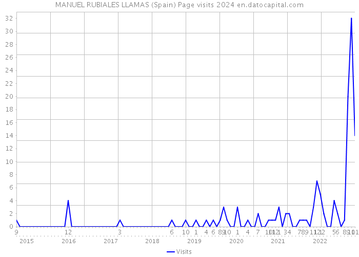 MANUEL RUBIALES LLAMAS (Spain) Page visits 2024 