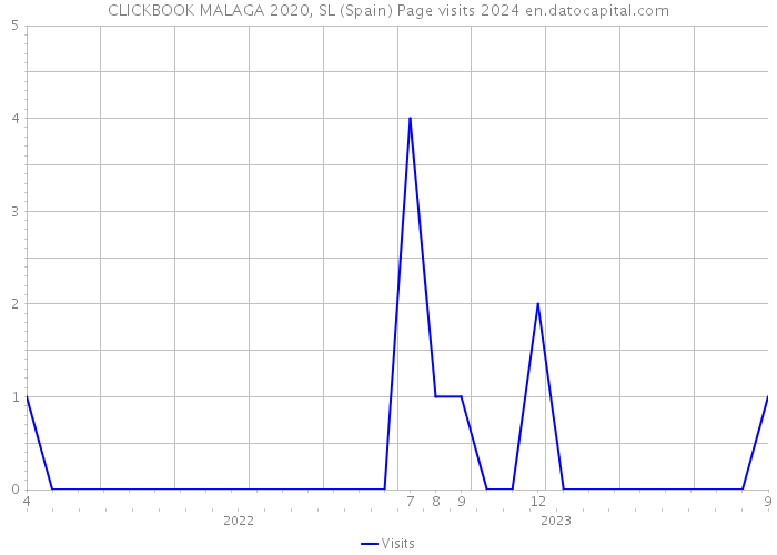 CLICKBOOK MALAGA 2020, SL (Spain) Page visits 2024 