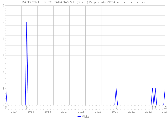 TRANSPORTES RICO CABANAS S.L. (Spain) Page visits 2024 