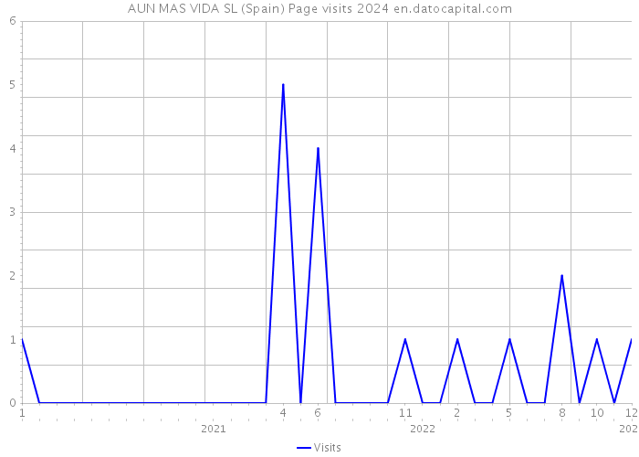 AUN MAS VIDA SL (Spain) Page visits 2024 