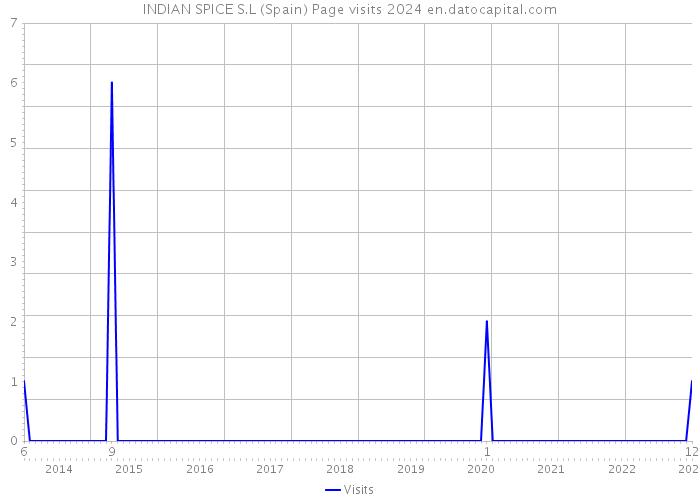 INDIAN SPICE S.L (Spain) Page visits 2024 