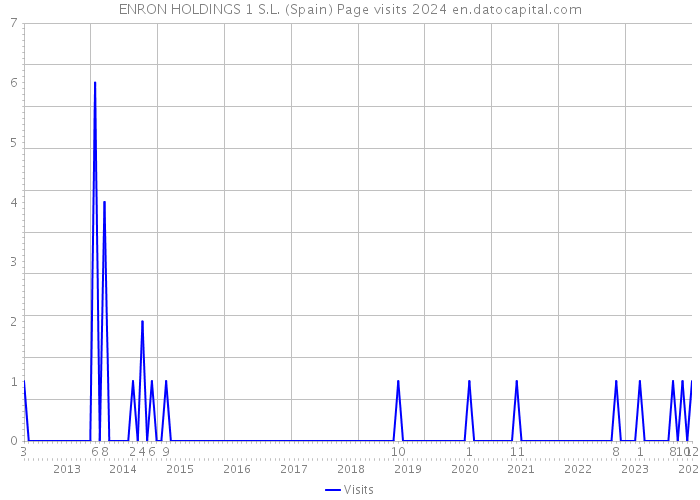 ENRON HOLDINGS 1 S.L. (Spain) Page visits 2024 
