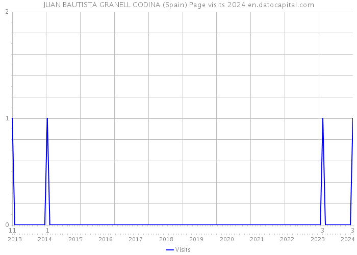 JUAN BAUTISTA GRANELL CODINA (Spain) Page visits 2024 