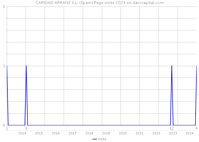 CARIDAD ARRANZ S.L. (Spain) Page visits 2024 