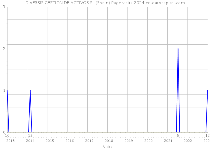 DIVERSIS GESTION DE ACTIVOS SL (Spain) Page visits 2024 