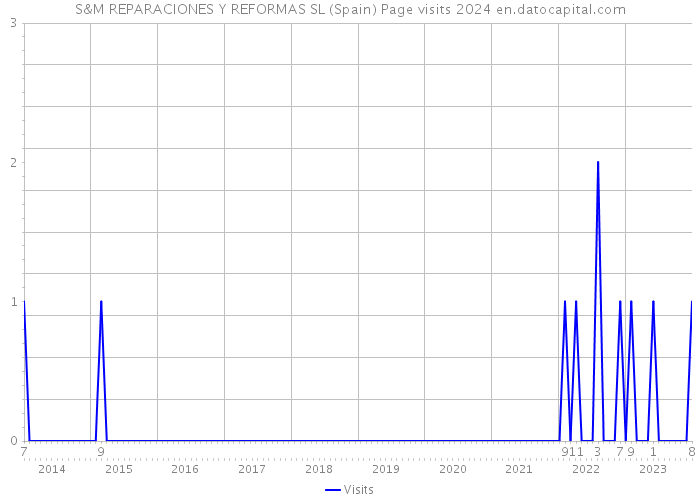 S&M REPARACIONES Y REFORMAS SL (Spain) Page visits 2024 