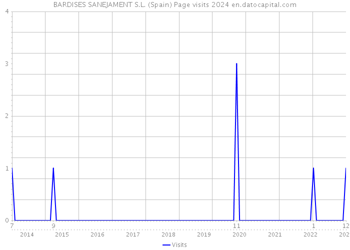 BARDISES SANEJAMENT S.L. (Spain) Page visits 2024 