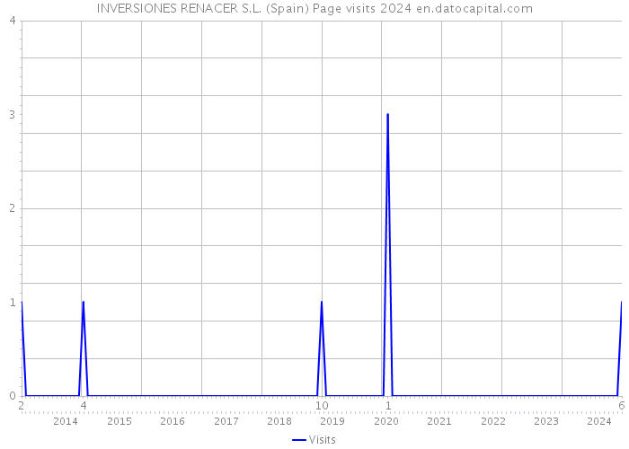 INVERSIONES RENACER S.L. (Spain) Page visits 2024 