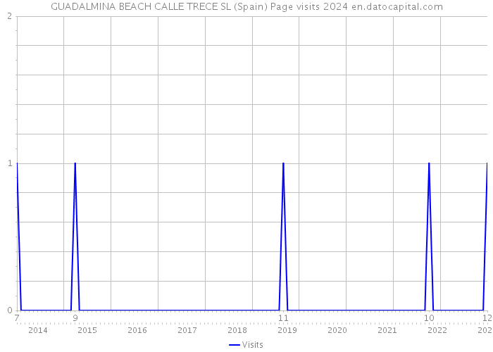 GUADALMINA BEACH CALLE TRECE SL (Spain) Page visits 2024 