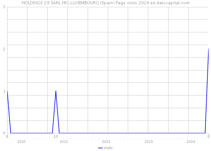 HOLDINGS 29 SARL HIG LUXEMBOURG (Spain) Page visits 2024 