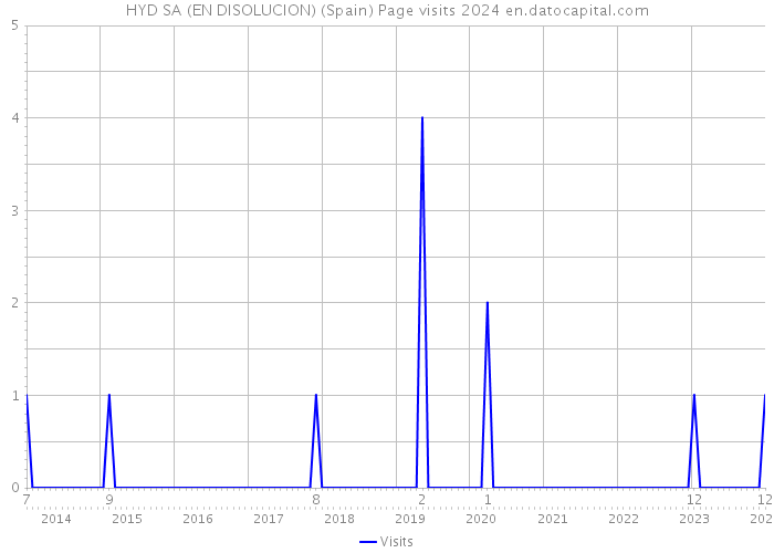 HYD SA (EN DISOLUCION) (Spain) Page visits 2024 