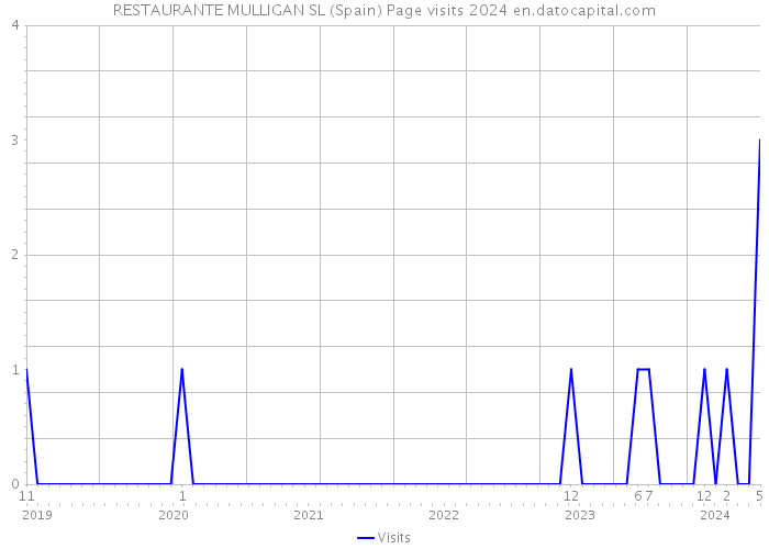 RESTAURANTE MULLIGAN SL (Spain) Page visits 2024 