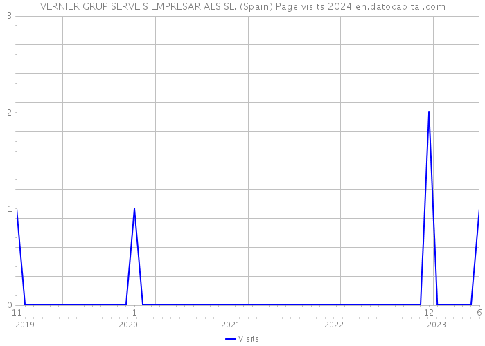 VERNIER GRUP SERVEIS EMPRESARIALS SL. (Spain) Page visits 2024 