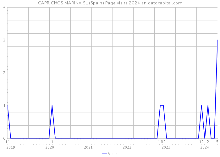 CAPRICHOS MARINA SL (Spain) Page visits 2024 